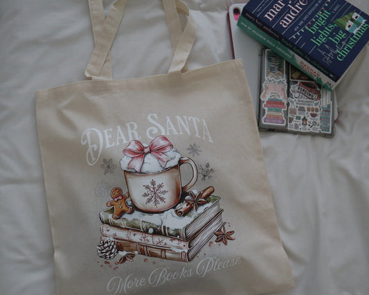 Dear Santa, More Books Please Tote