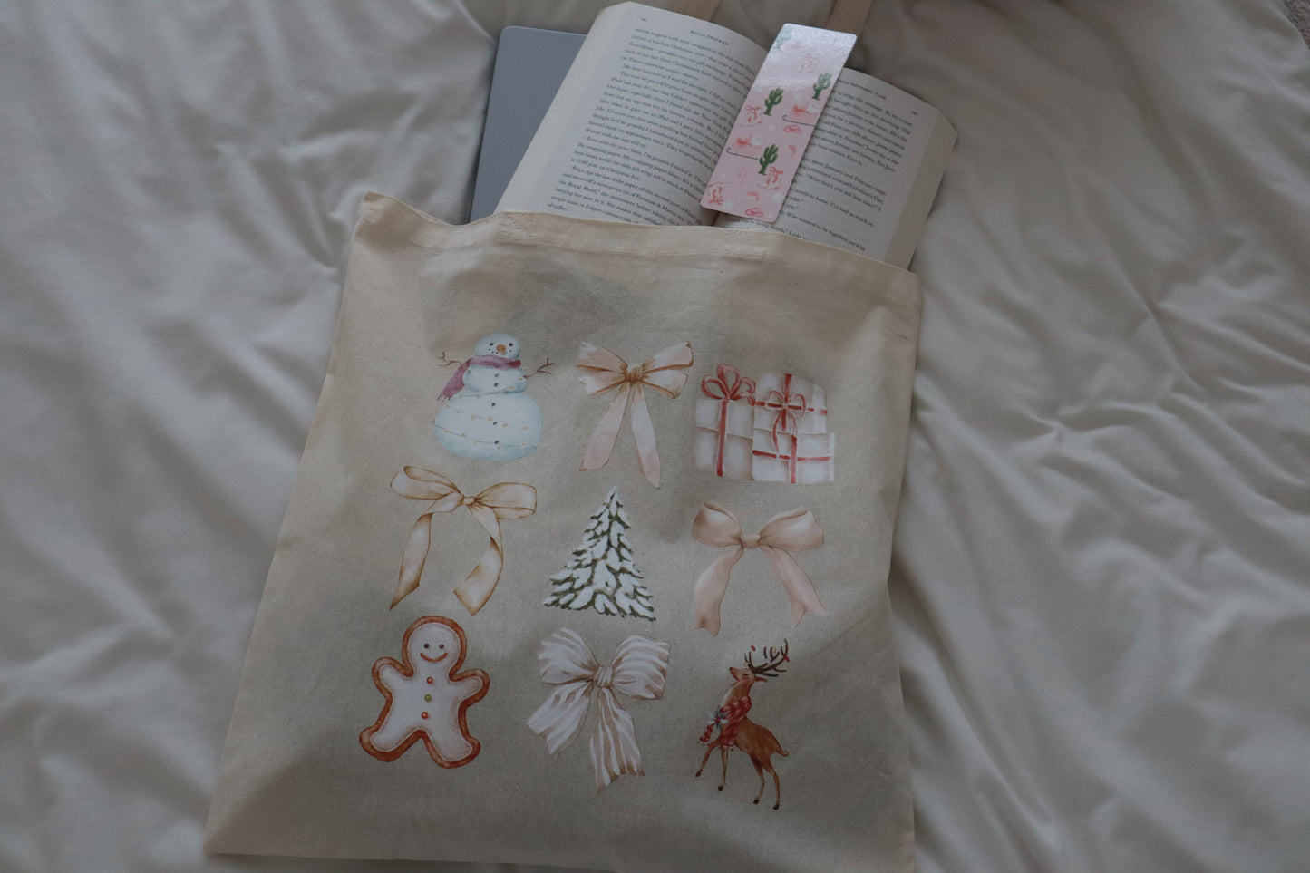 White Christmas Tote Bag